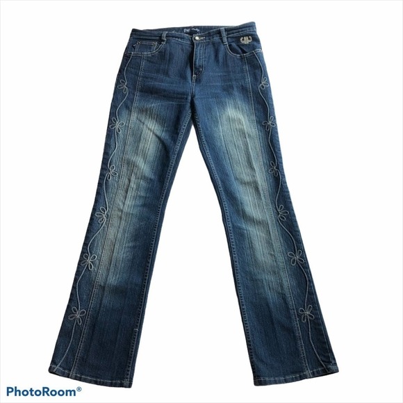 Pelle Pelle Vintage Embroidered Jeans Blue Size 29 Y2K Straight leg Rare - Picture 11 of 11